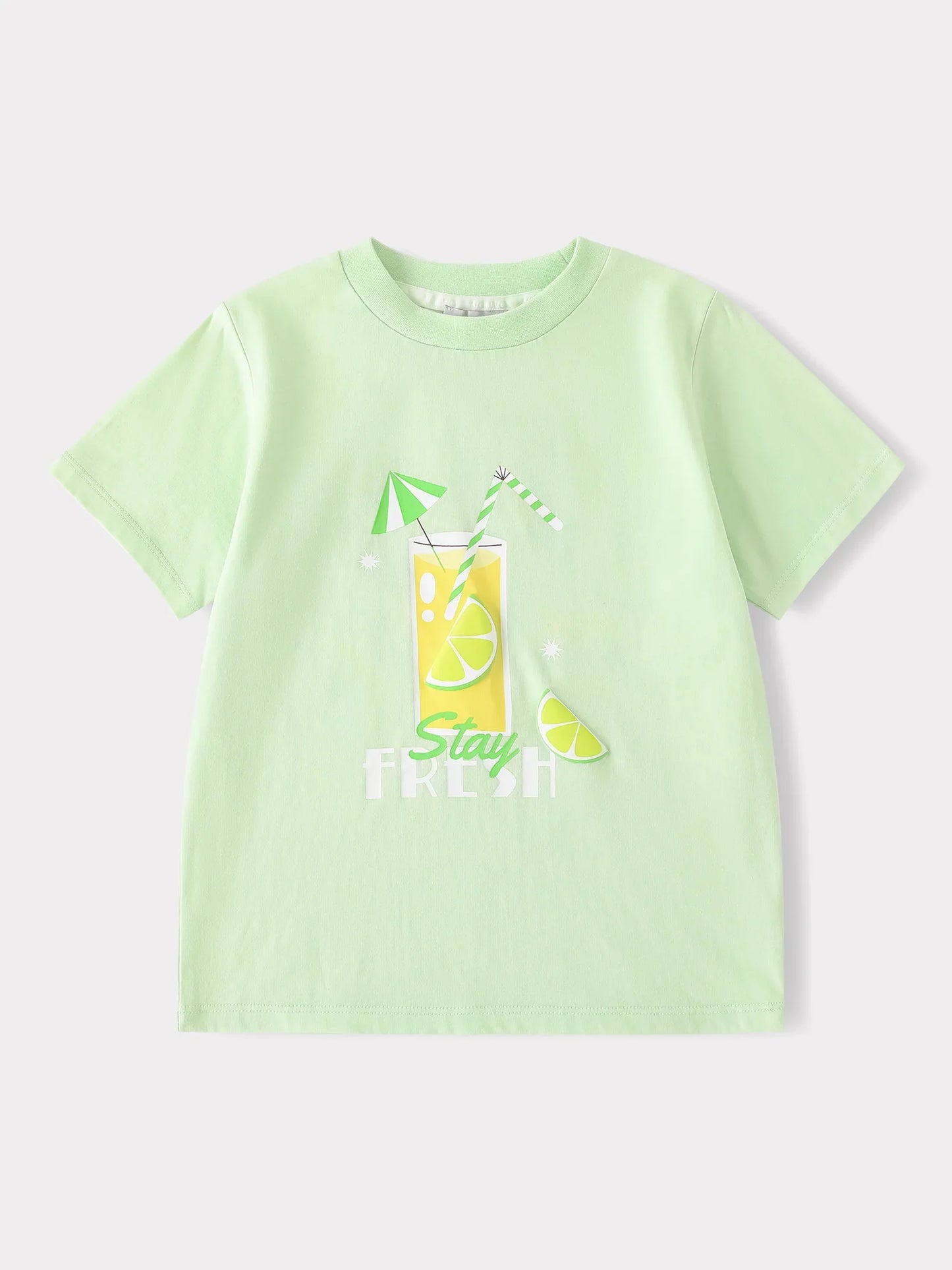 Kid Short Sleeve Lemon Tea Print Tee