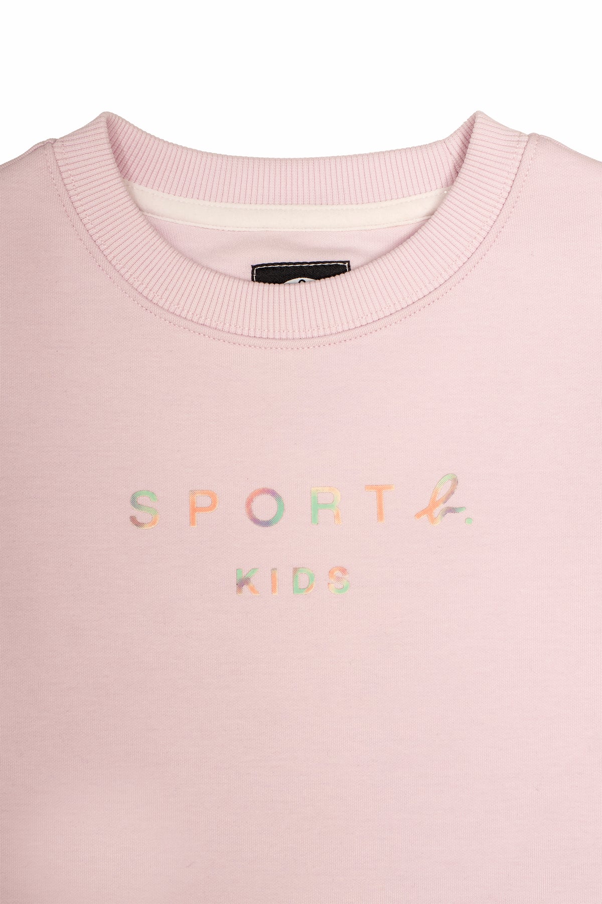 Girls Iridescent Logo Flared Long Sleeve Sweatshirt Dress