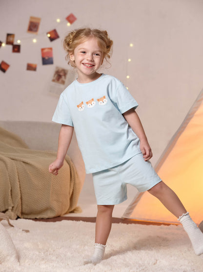 Kids Bear Lounge T‑Shirt & Shorts Set