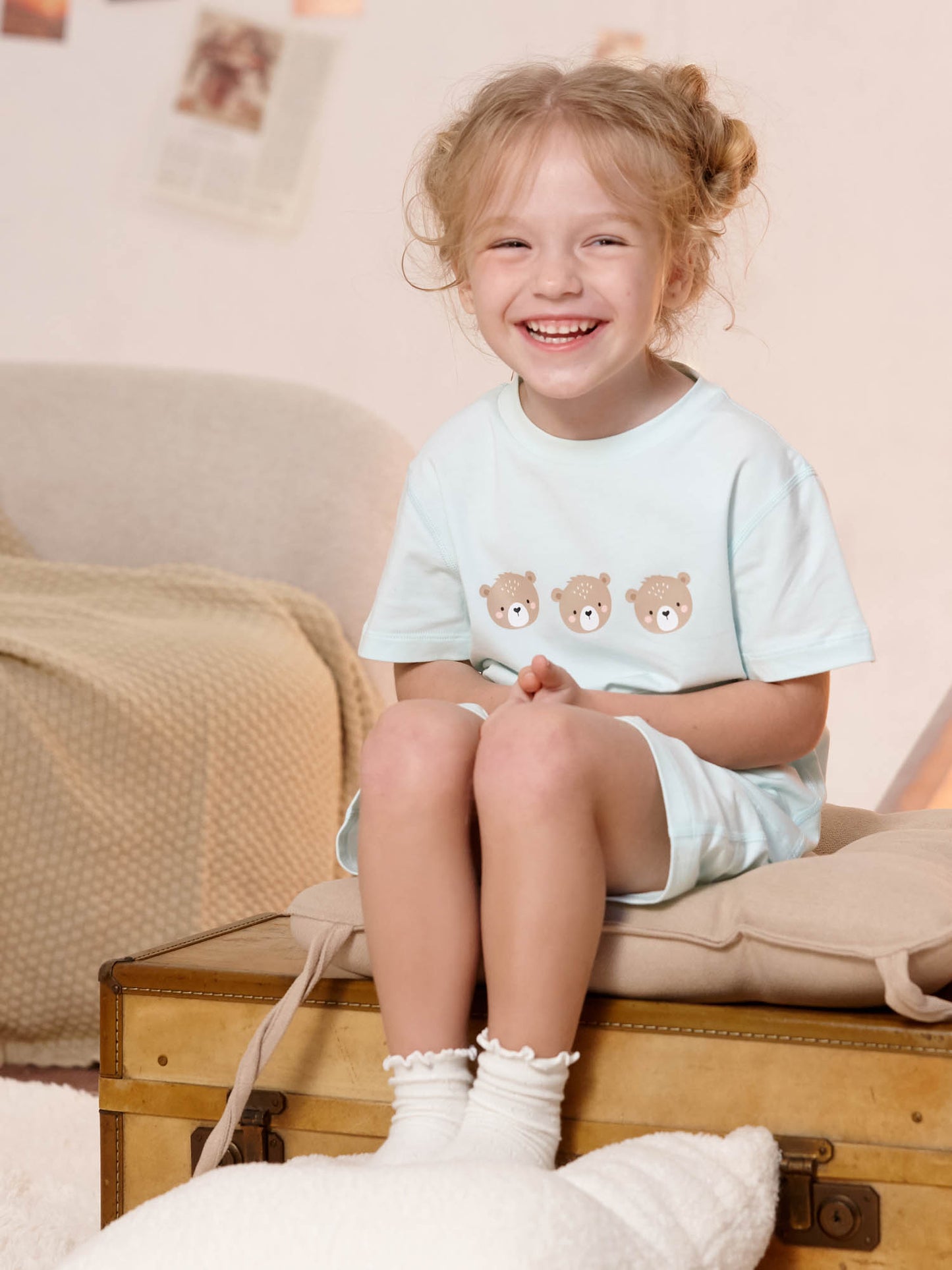 Kids Bear Lounge T‑Shirt & Shorts Set