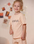 Kids Raccoon Lounge T‑Shirt & Shorts Set