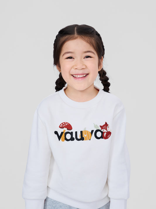 Kids Woodland Friends Embroidered Logo Sweatshirt
