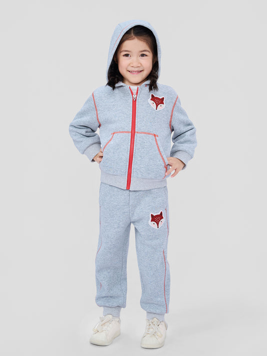 Kids Fox Patch Fleece-Lined Jogger Pants