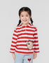 Boys Hedgehog Stripe Hooded Henley T-Shirt