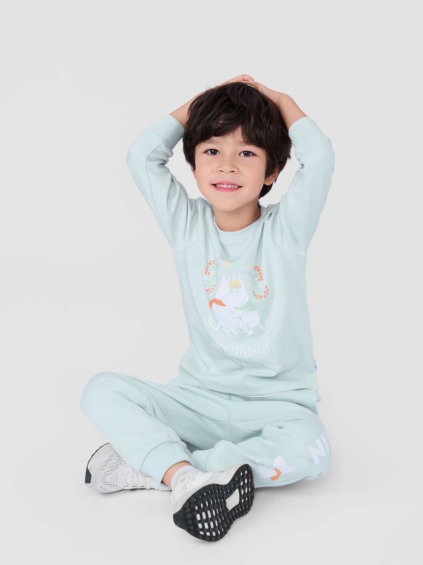 Kids Moomin First Snow Print Long Sleeve T-Shirt