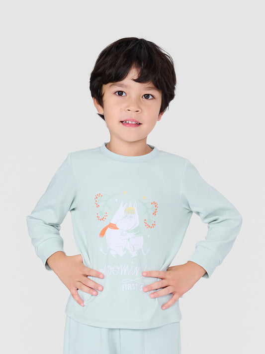 Kids Moomin First Snow Print Long Sleeve T-Shirt