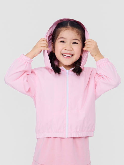 Girls Little My Print Hooded Lightweight Jacket