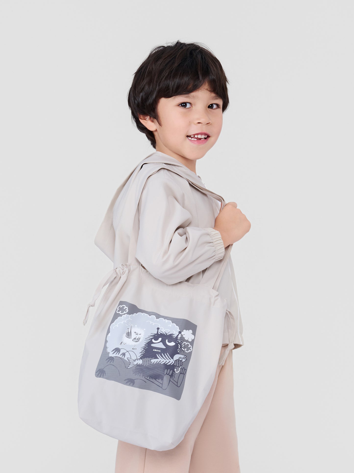 Kids Snufkin Print Drawstring Tote Bag