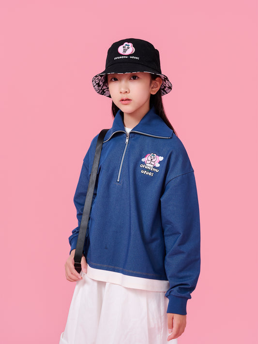 Reversible Embroidered & All-Over Print Bucket Hat