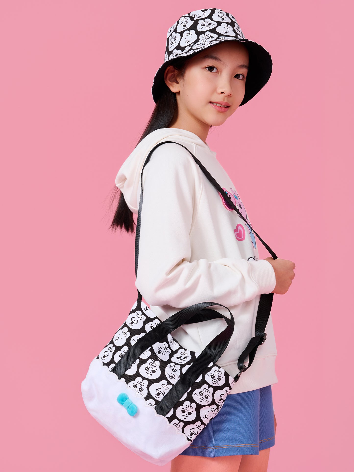 Allover Opanchu Usagi Patterned 2-Way Tote Bag