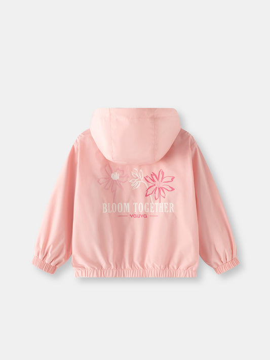 Girls Bloom Together Hooded Windbreaker