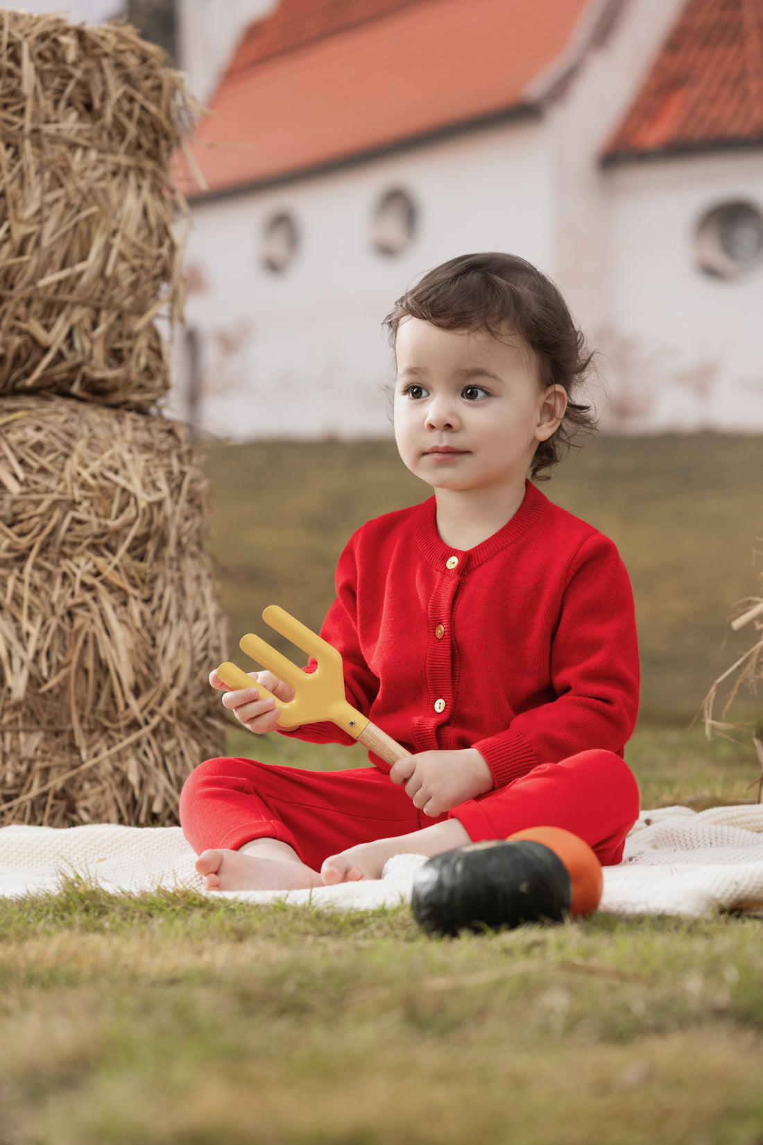 VAUVA Vauva FW23 - Baby Girls New Year Festival Cotton Cashmere Jacket (Red) Coat &amp; Jacket