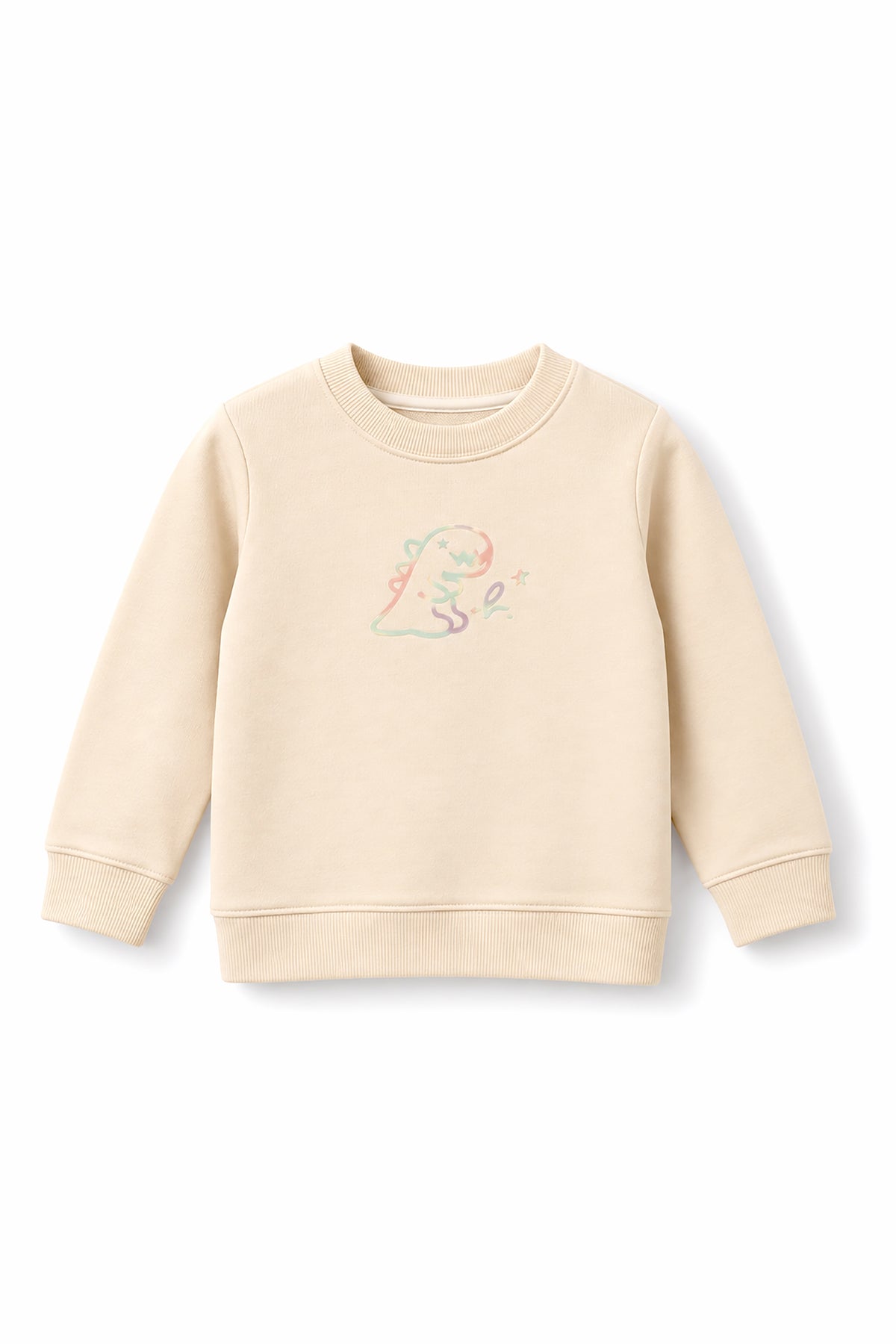 Girls Iridescent Dino Logo Crewneck Sweatshirt