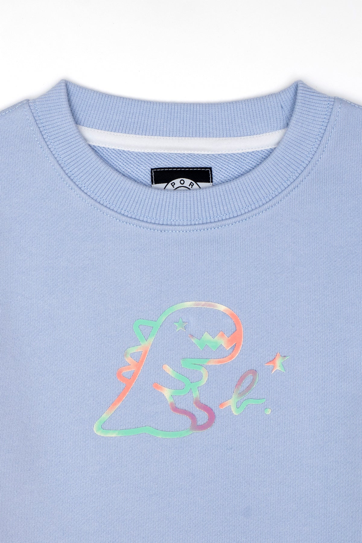 Girls Iridescent Dino Logo Crewneck Sweatshirt