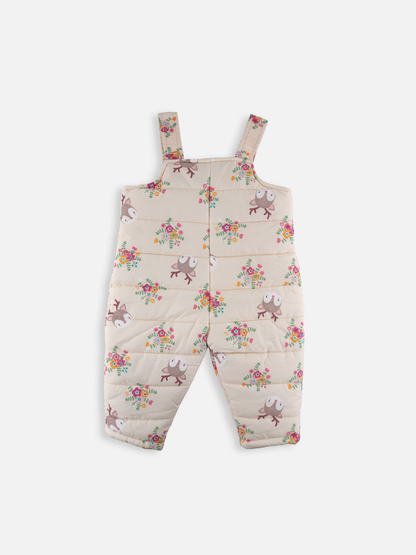 Baby Girls Woodland Quilted Dungarees