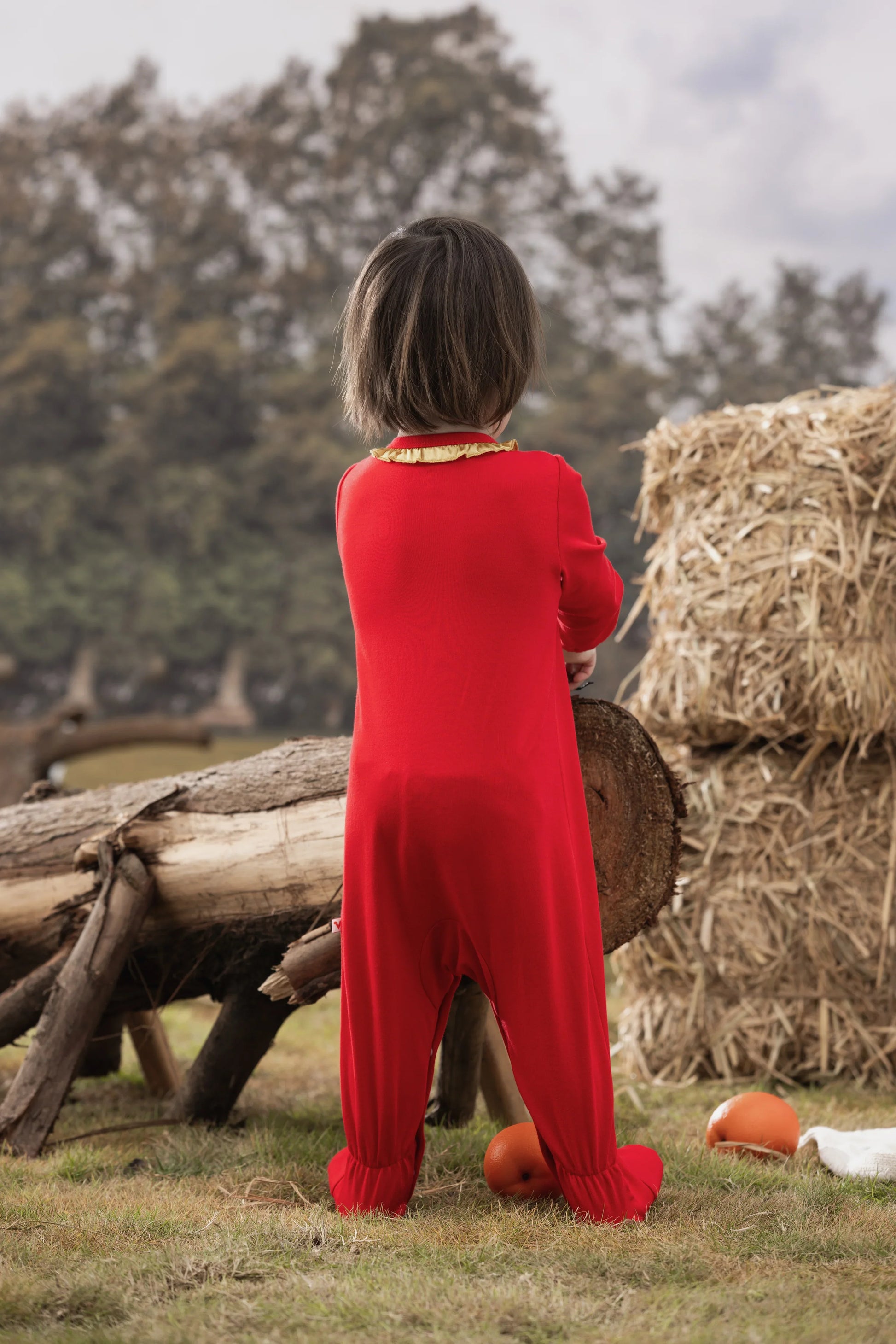 VAUVA Vauva FW23 - Baby Girls New Year Festival Cotton Romper Romper