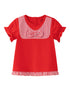 Baby Girl Plain Print Short Sleeve Top & Bottom Set