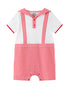 VAUVA Vauva SS24 - Baby Plaid Pattern Short Sleeve Romper Romper