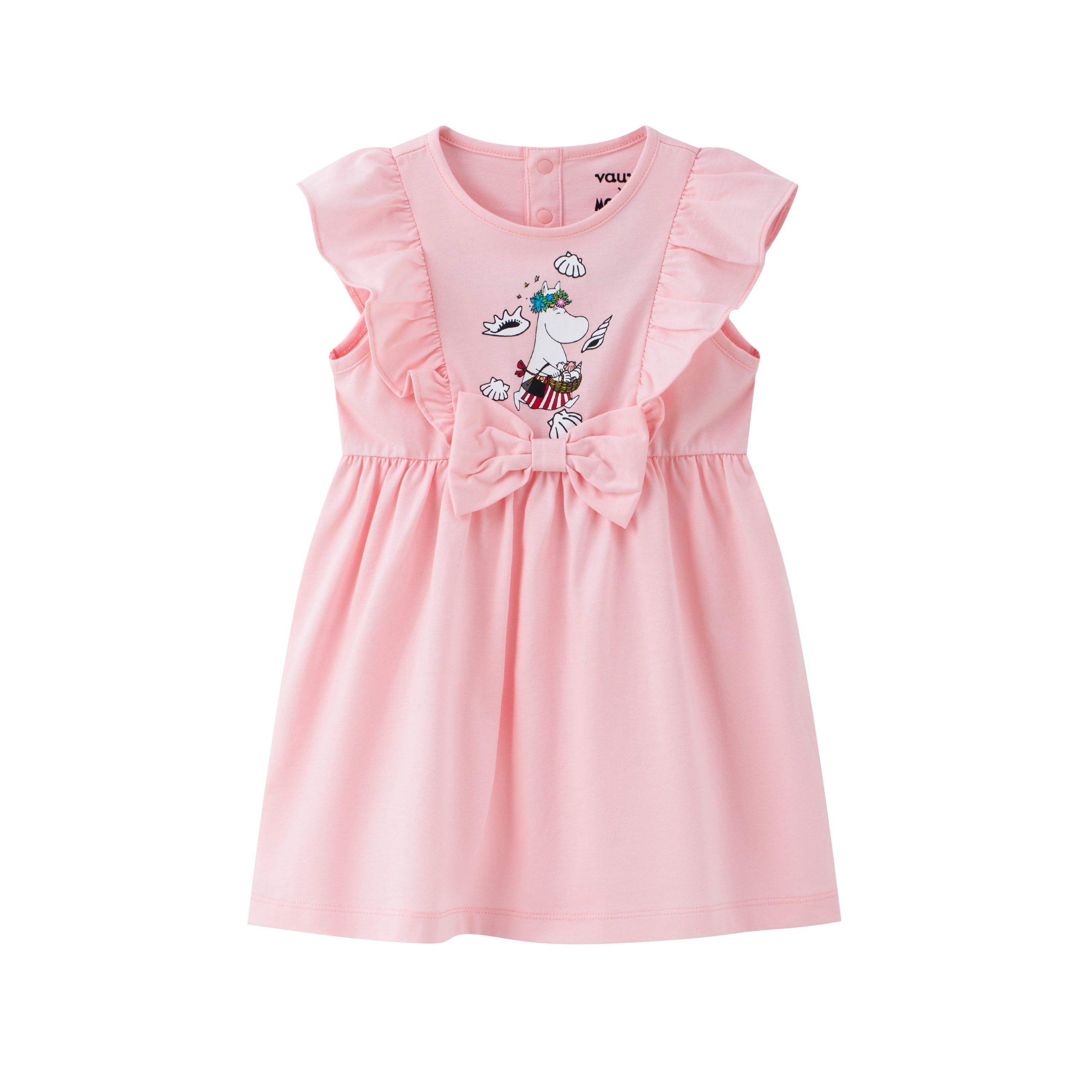 Vauva x Moomin Vauva x Moomin - Baby Girl MoominMamma Embroidered Short Sleeve Dress - Pink Dresses