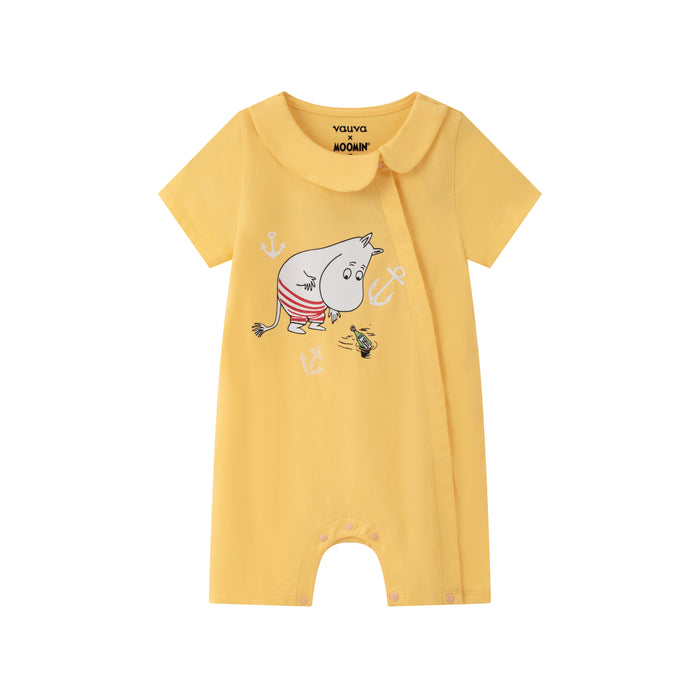 Vauva x Moomin Vauva x Moomin - Baby Girl Moomin Print Short Sleeve Romper - Yellow Romper
