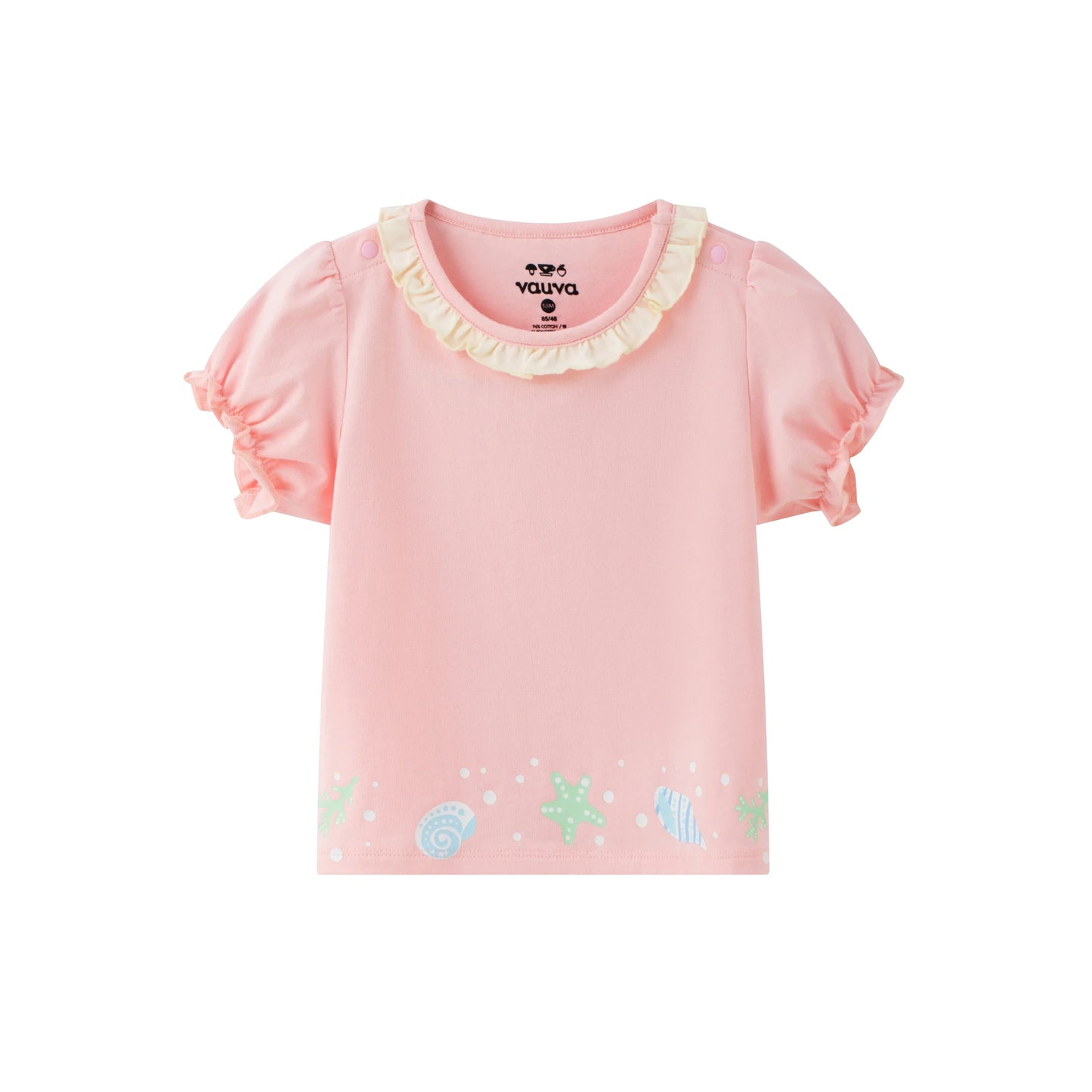 VAUVA Vauva SS24 - Organic Cotton Baby Girl's T-shirt Plain Print