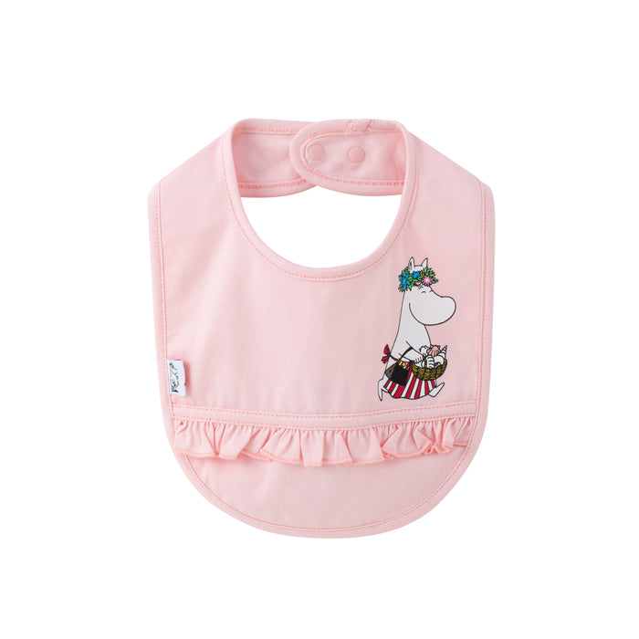Vauva x Moomin - Baby Girls Ruffle Bibs (Pink)  - Product Image 1