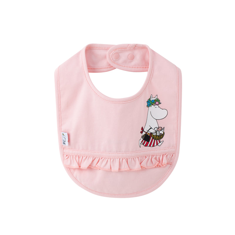 Vauva x Moomin - Baby Girls Ruffle Bibs (Pink)