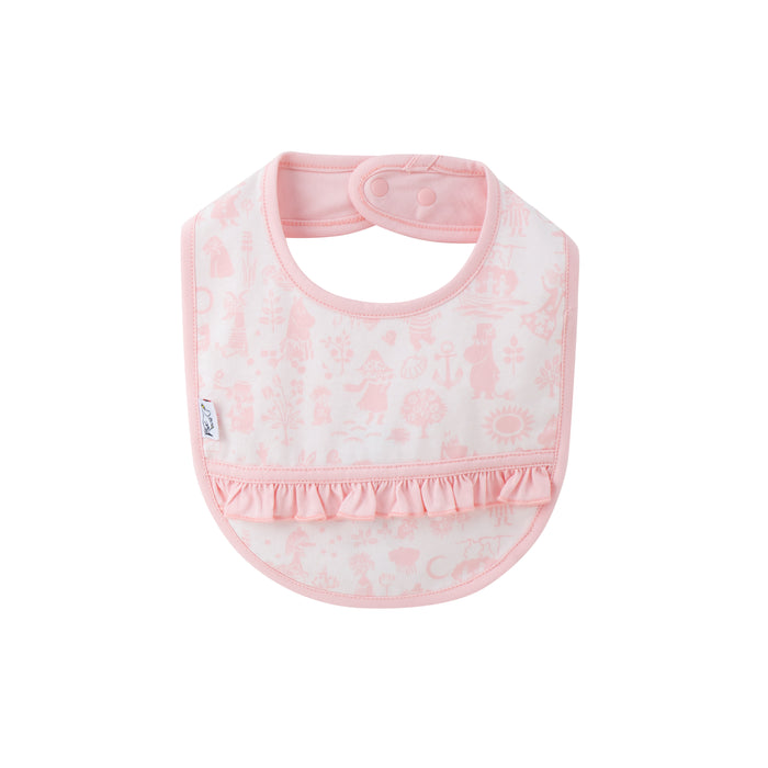 Vauva x Moomin - Baby Girls Ruffle Bibs (White)  - Product Image 1