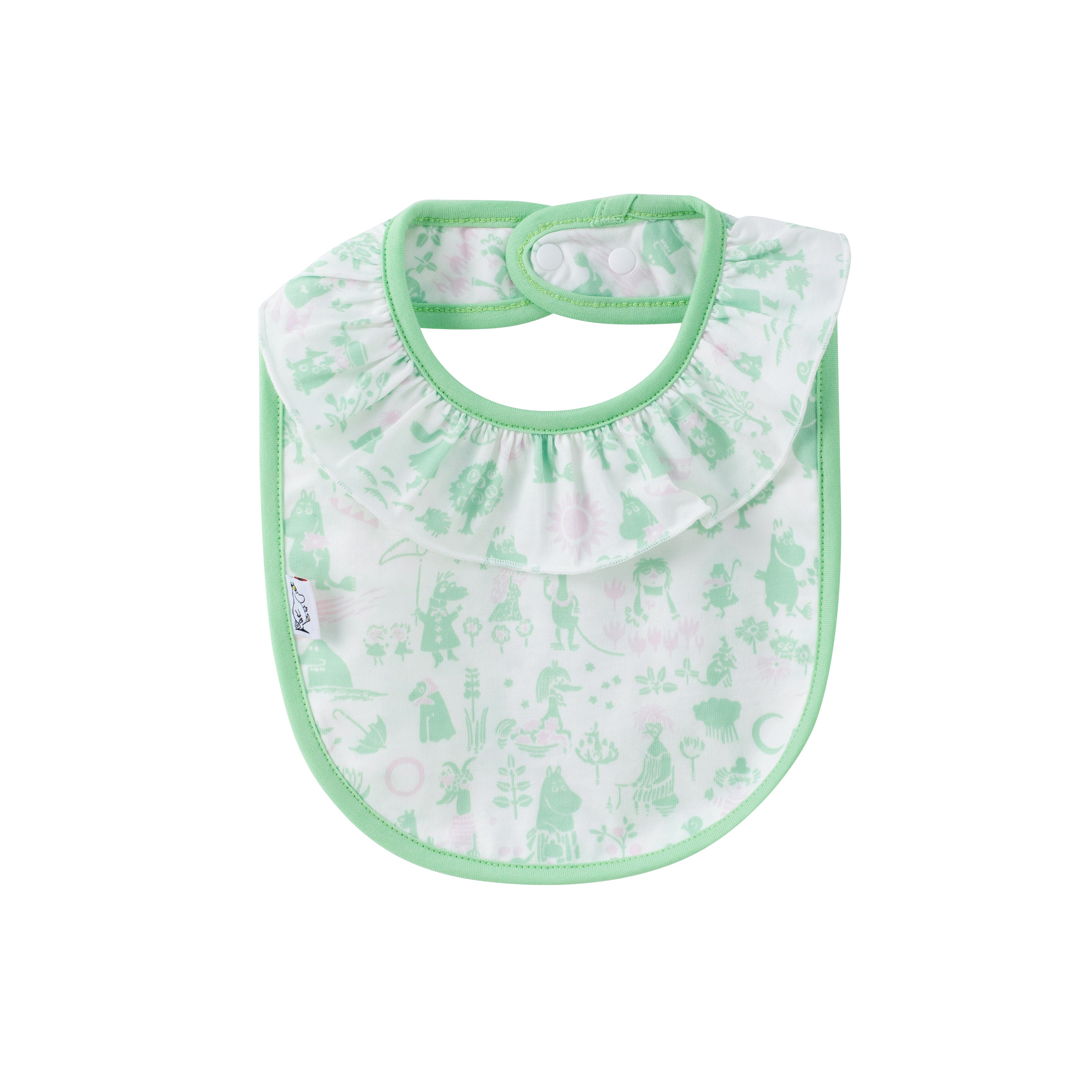 Vauva x Moomin Vauva x Moomin - Moomin All Over Print Bibs - Pastel Green Bibs