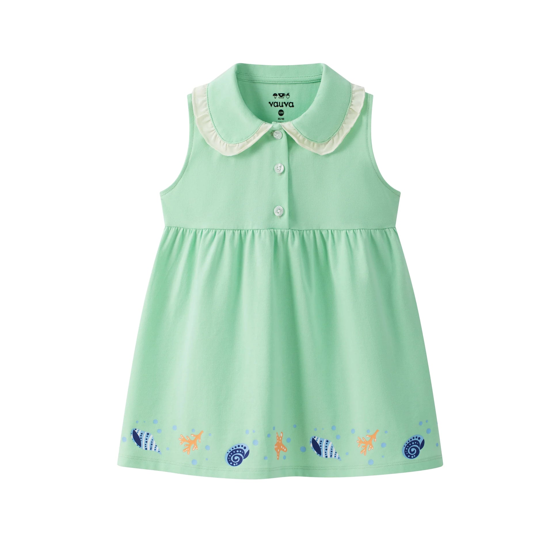 VAUVA Vauva SS24 - Baby Girl's Organic Cotton Plain Dress Dress