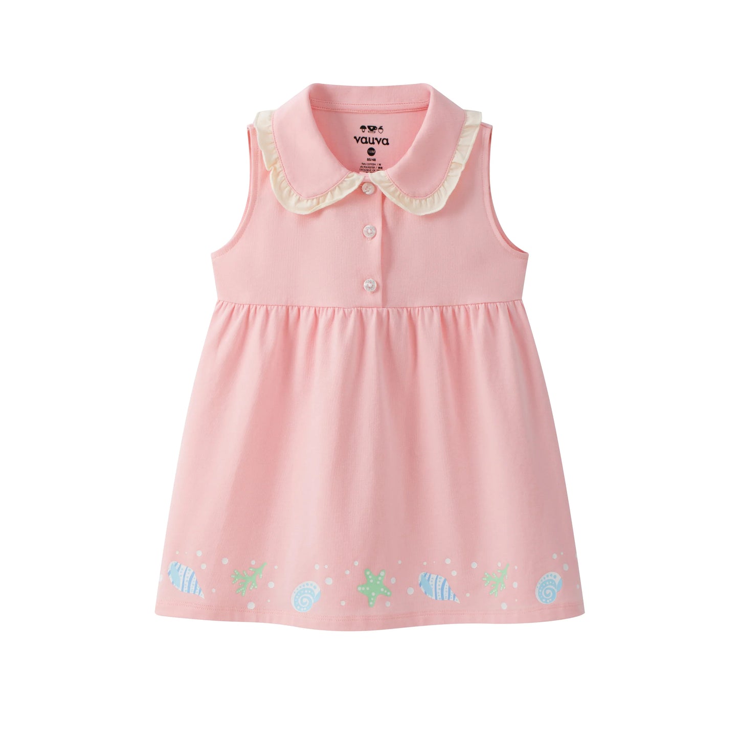 VAUVA Vauva SS24 - Baby Girl's Organic Cotton Plain Dress Dress