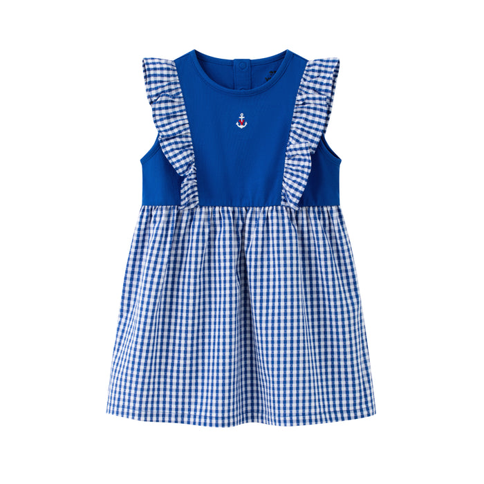 VAUVA Vauva SS24 - Baby Girl Plaid Pattern Short Sleeve Dress Dresses