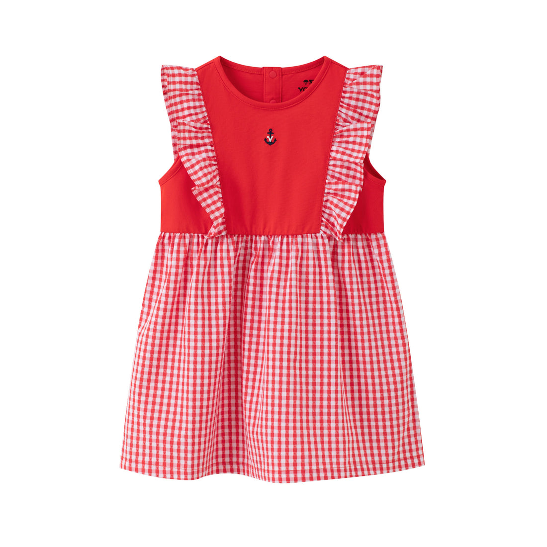 Baby Girl Plaid Pattern Short Sleeve Dress