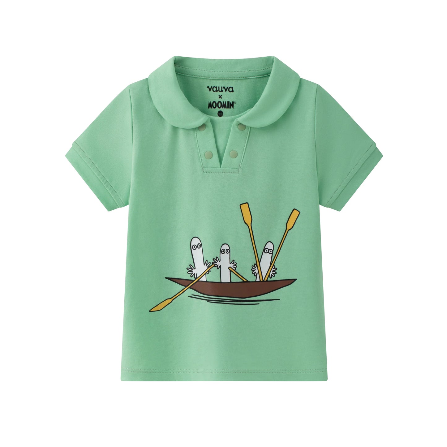 Vauva x Moomin Vauva x Moomin - Baby Boy The Hattifatteners Print Top & Bottom Set - Pastel Green Top & Bottom Set