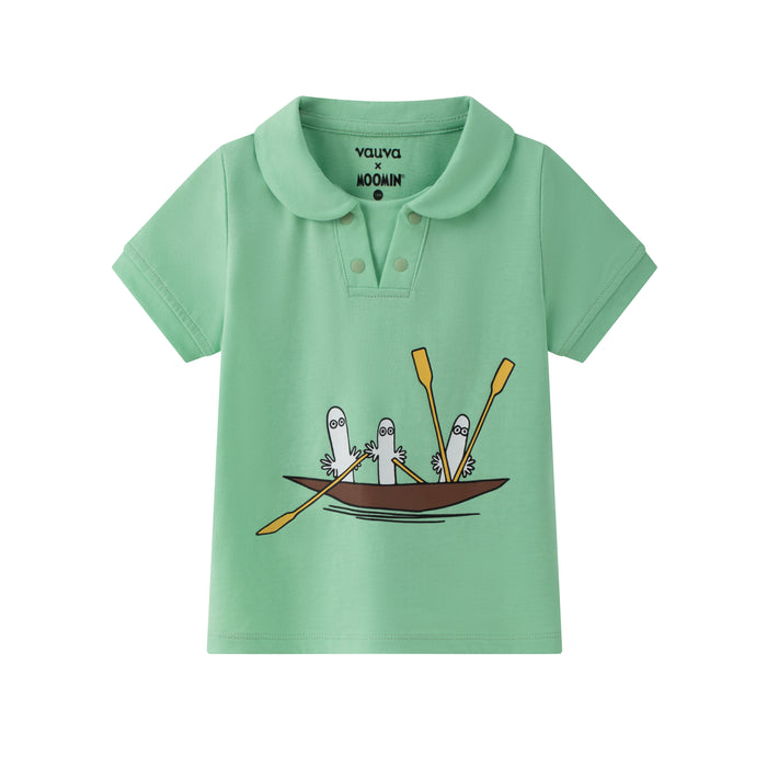 Vauva x Moomin Vauva x Moomin - Baby Boy The Hattifatteners Print Top & Bottom Set - Pastel Green Top & Bottom Set