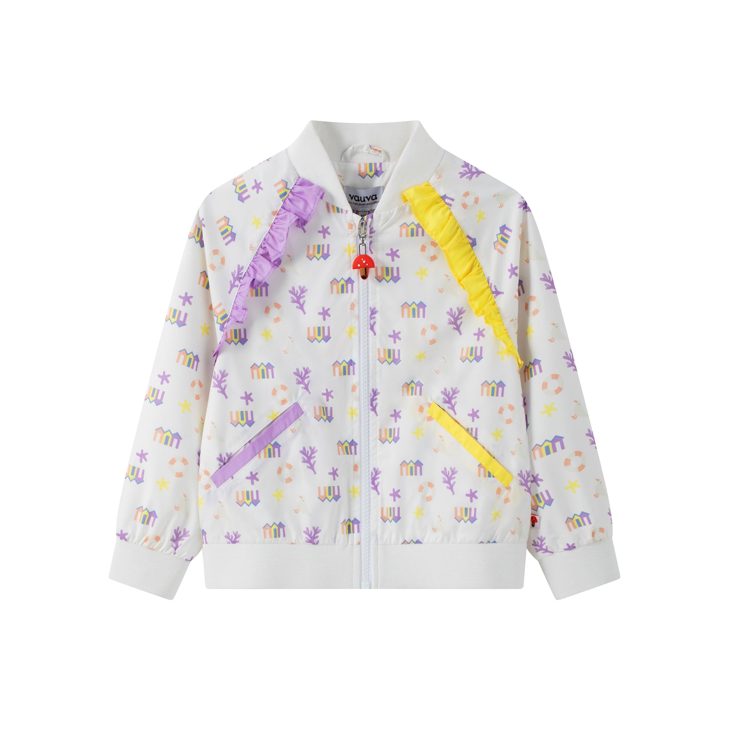 VAUVA Vauva SS24 - Girl All Over Print Jacket - White Coat &amp; Jacket