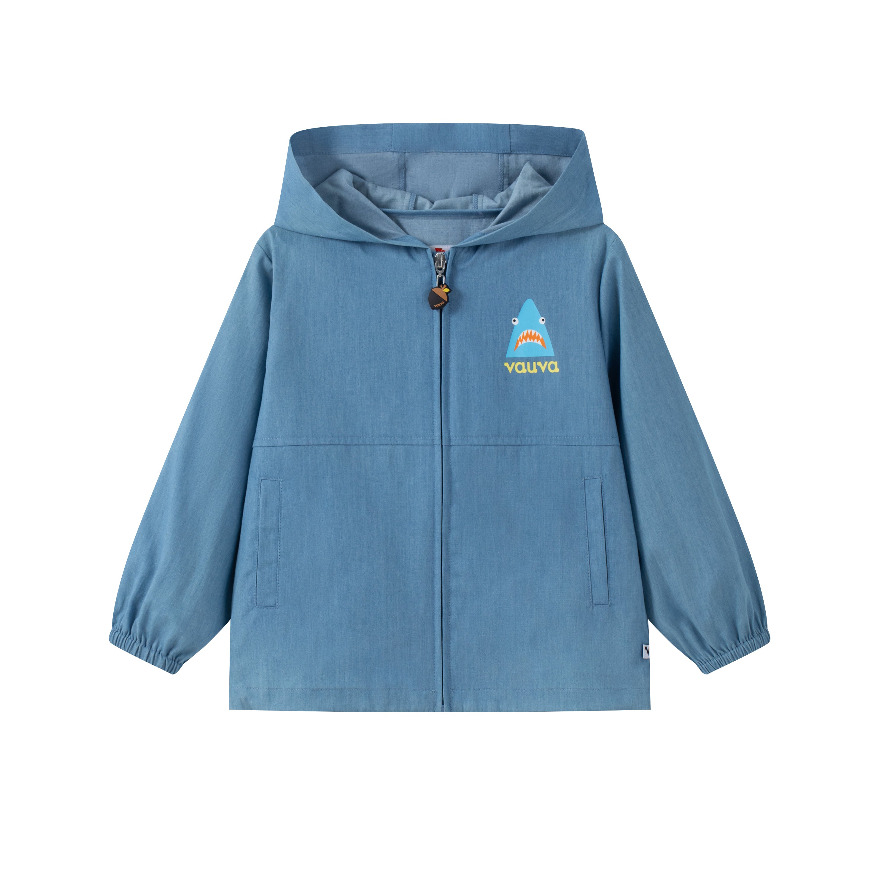 VAUVA Vauva SS24 - Toddler Shark Plain Print Jacket - Blue Jacket