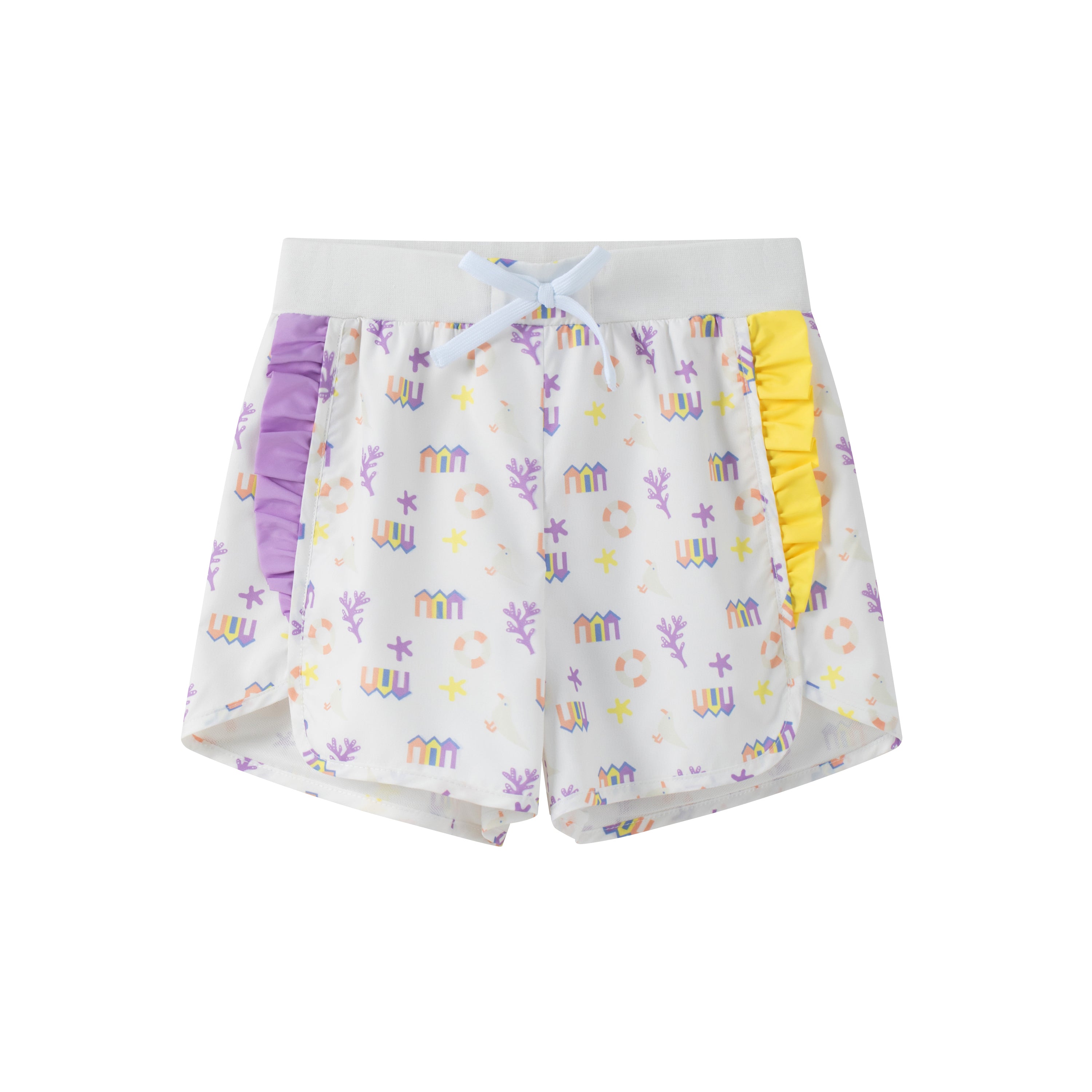 VAUVA Vauva SS24 - Girl All Over Print Shorts - White Shorts