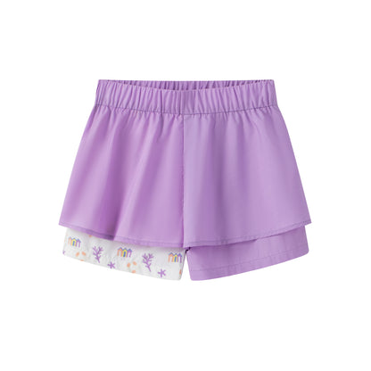 VAUVA Vauva SS24 - Girl Plain Layer Shorts - Purple Shorts