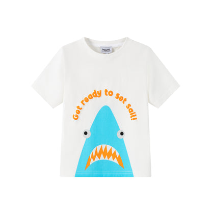 VAUVA Vauva SS24 - Toddler Shark Print T-Shirt Top Tops