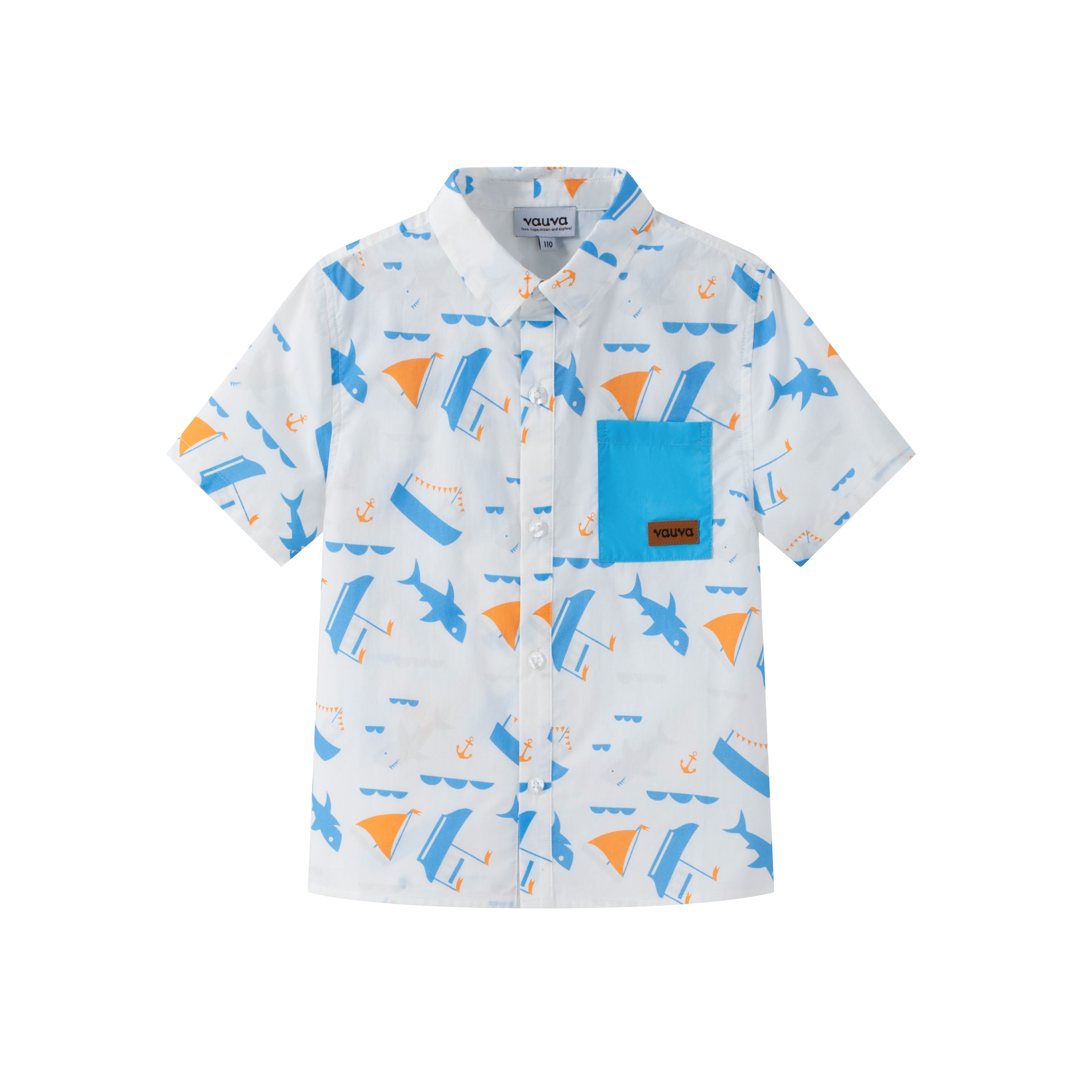 VAUVA Vauva SS24 - Toddler All Over Print Short Sleeves Shirt with Pocket Shirts