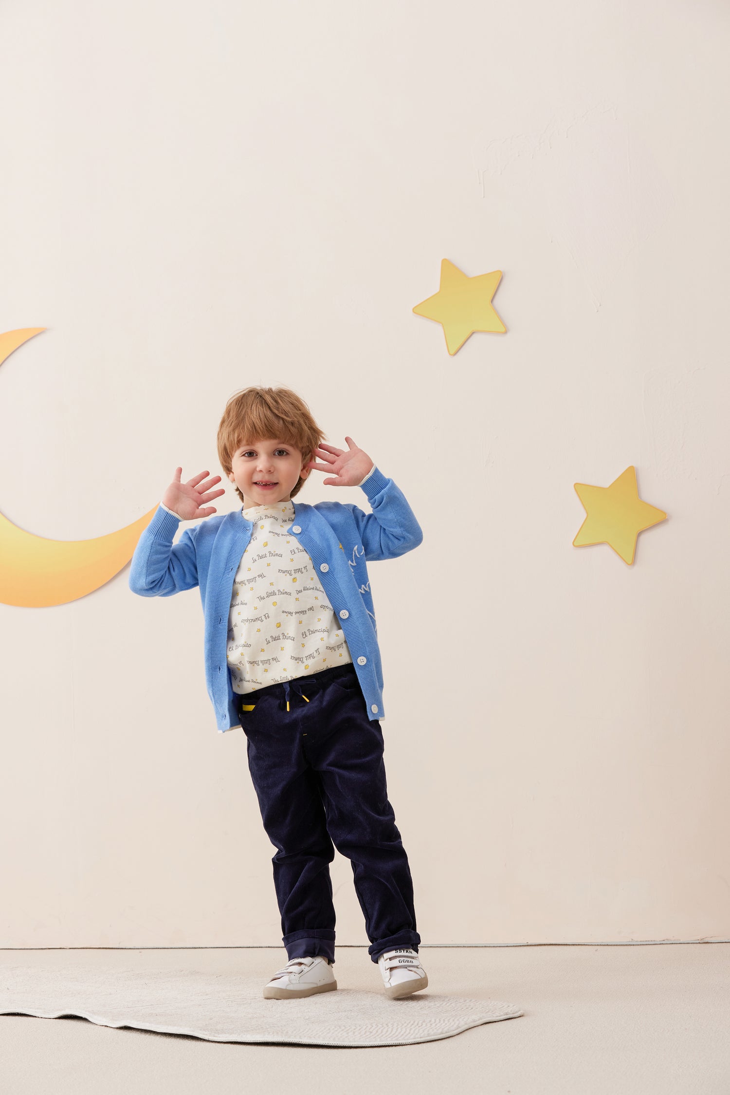 Vauva x Le Petit Prince Vauva x Le Petit Prince - Kids Cashmere Cardigan (Blue) Coat &amp; Jacket