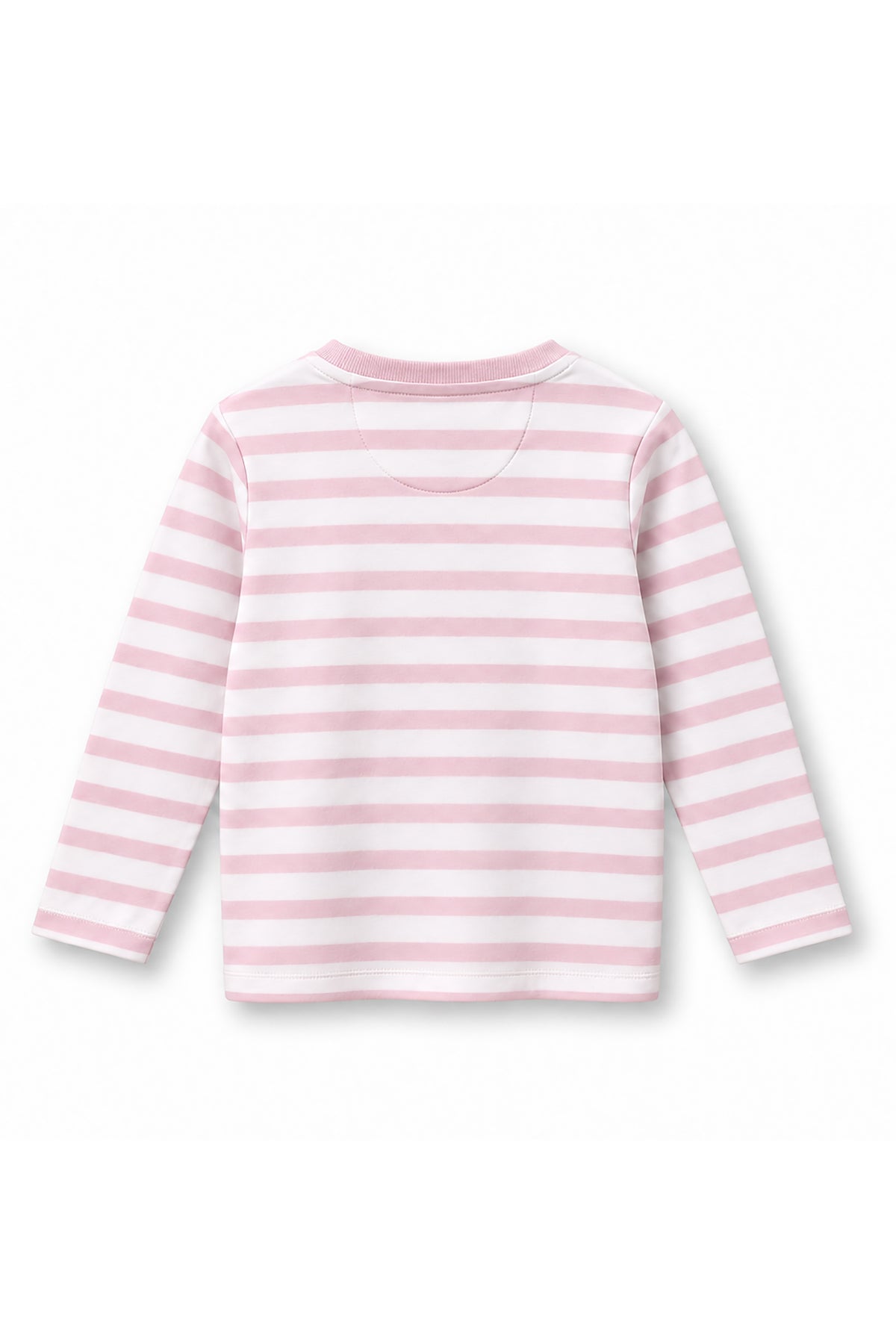Girls Striped Iridescent Dino Logo Long Sleeve Top