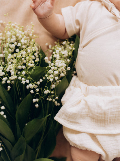 Jersey Shortsleeve Wrap Bodysuit (GOTS)