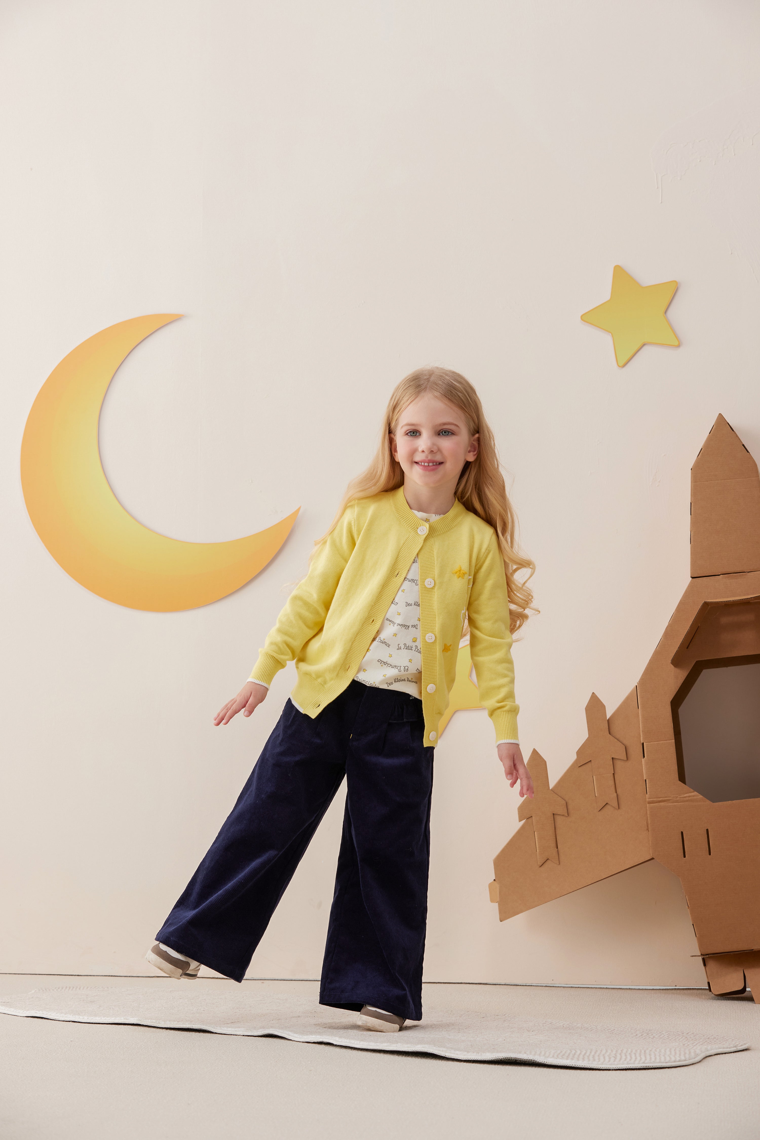 Vauva x Le Petit Prince Vauva x Le Petit Prince - Kids Cashmere Cardigan (Yellow) Coat &amp; Jacket