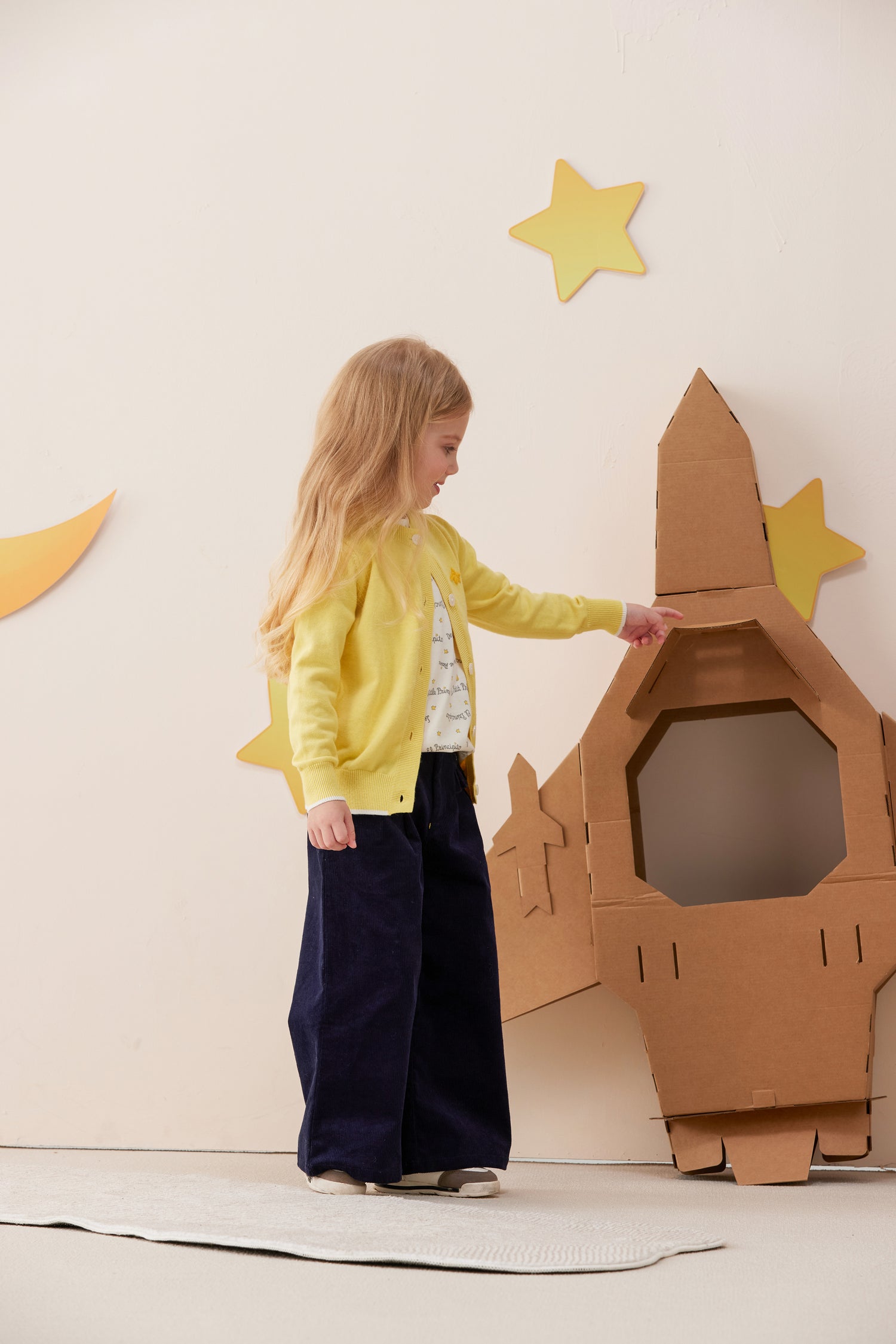 Vauva x Le Petit Prince Vauva x Le Petit Prince - Kids Cashmere Cardigan (Yellow) Coat &amp; Jacket