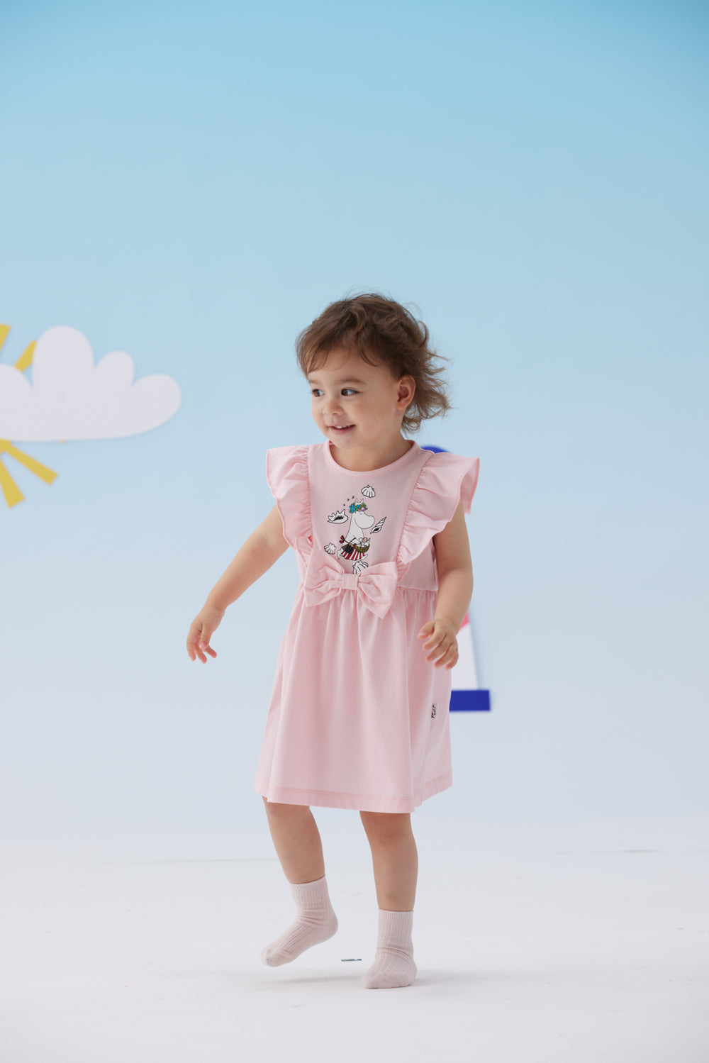 Vauva x Moomin Vauva x Moomin - Baby Girl MoominMamma Embroidered Short Sleeve Dress - Pink Dresses