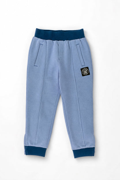 Boys Contrast Trim Zipper Cuff Sweatpants