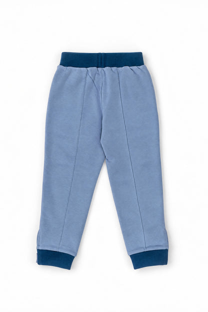 Boys Contrast Trim Zipper Cuff Sweatpants