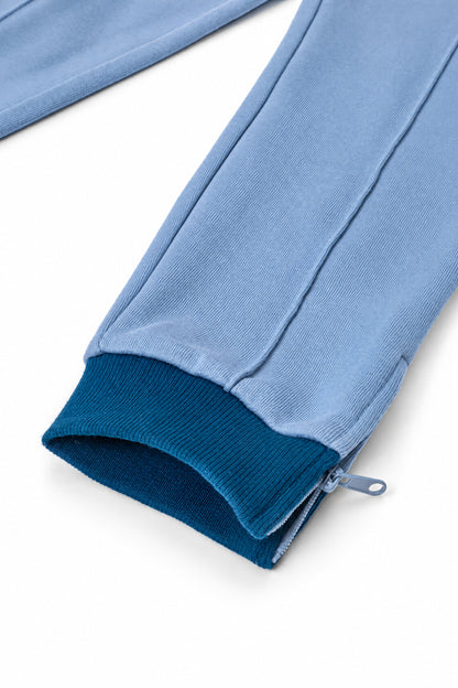 Boys Contrast Trim Zipper Cuff Sweatpants